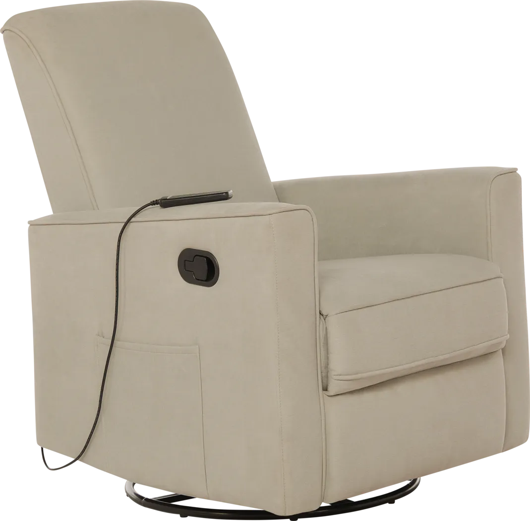 Nursery Daloair Brown Swivel Glider - Thumbnail - Image 1