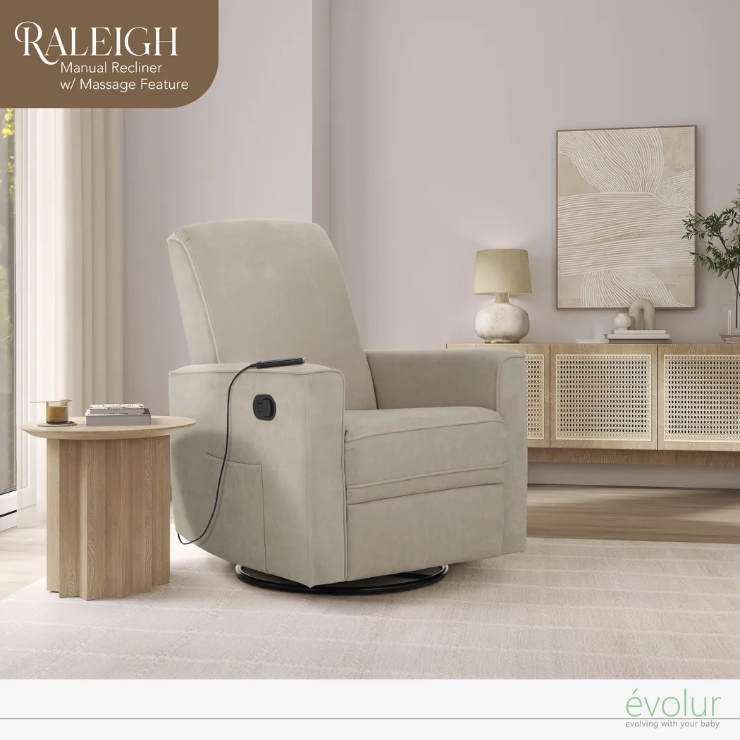 Nursery Daloair Light Gray Swivel Glider - Thumbnail - Image 2