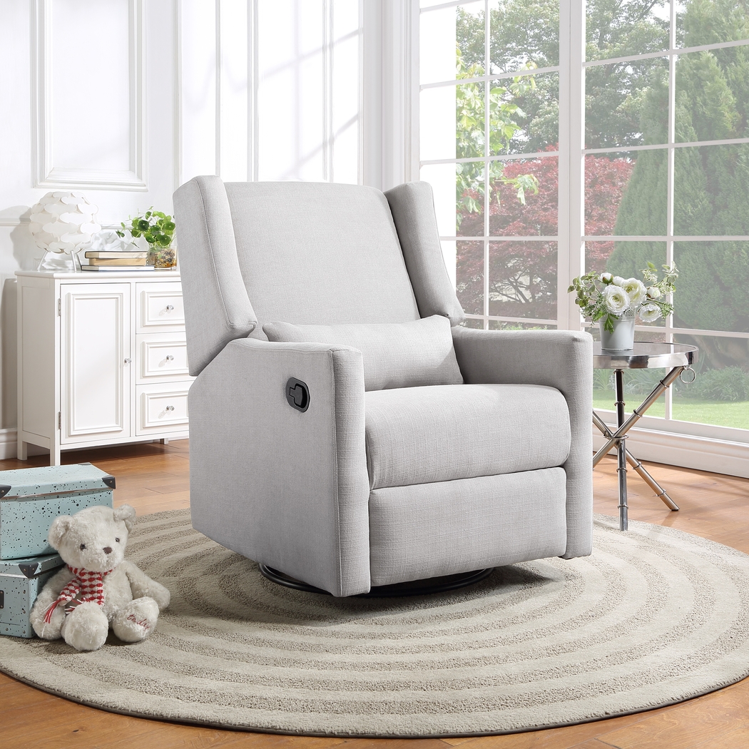 Nursery Deveron Light Gray Swivel Glider Recliner - Thumbnail - Image 8