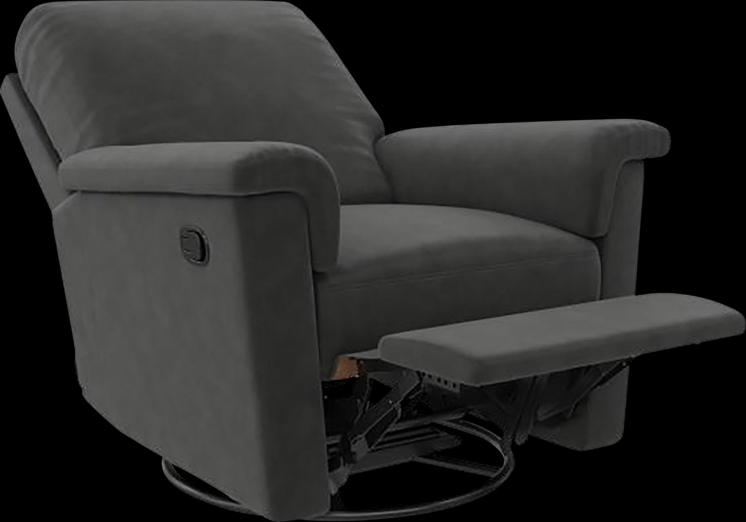 Nursery Diodi Black Swivel Recliner - Thumbnail - Image 2