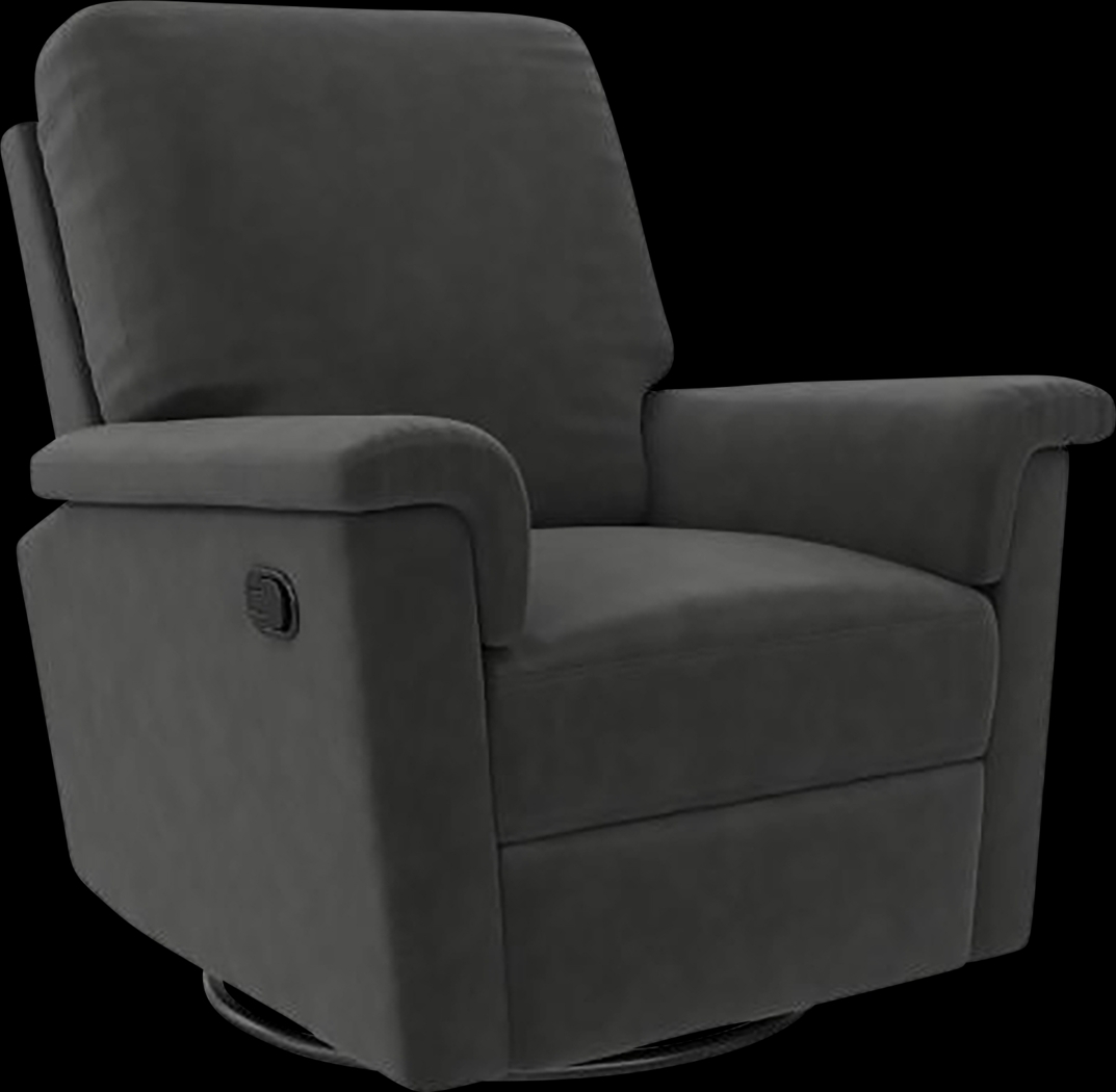 Nursery Diodi Black Swivel Recliner - Thumbnail - Image 1