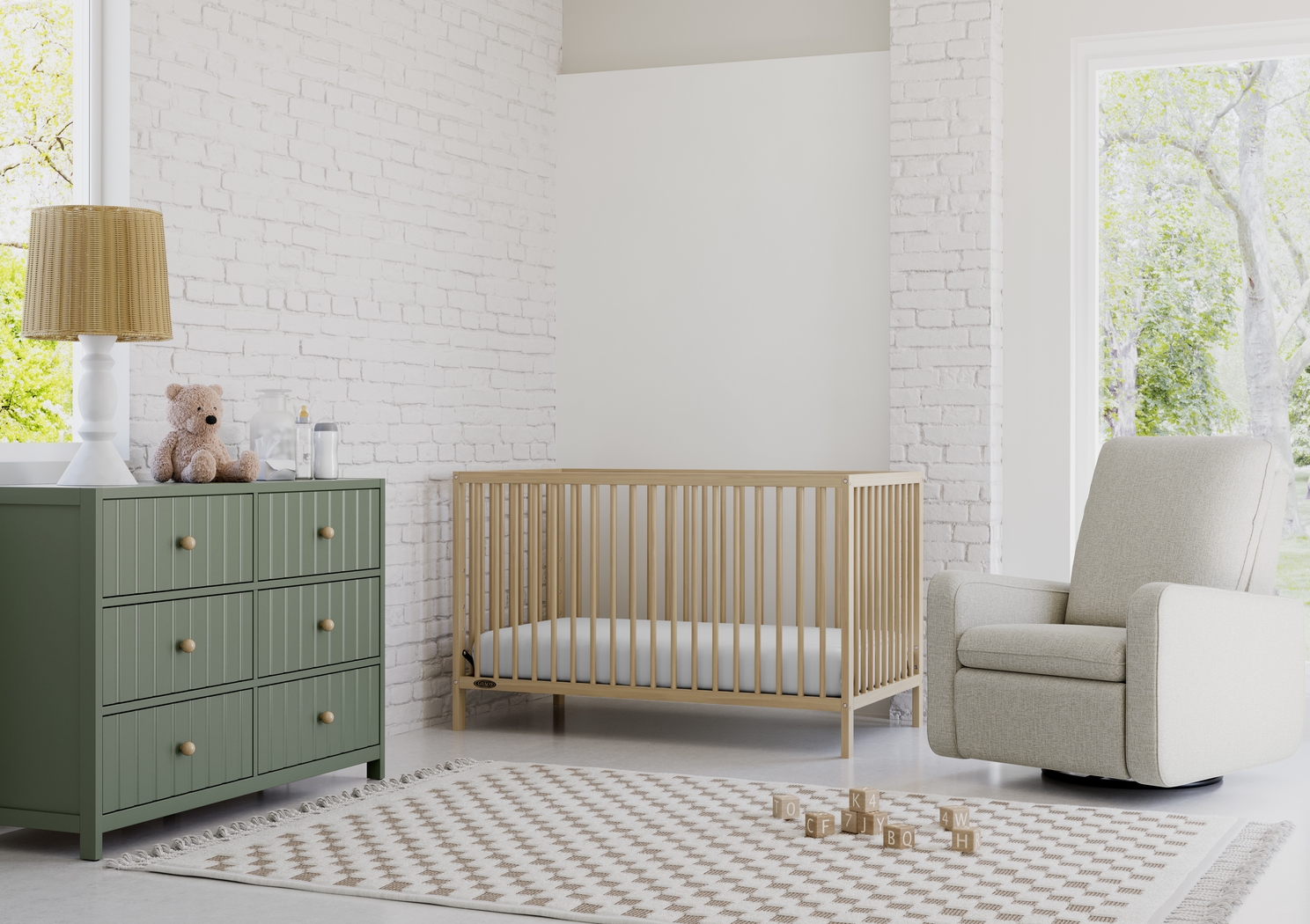 Nursery Elysiu Beige Swivel Glider - Thumbnail - Image 2