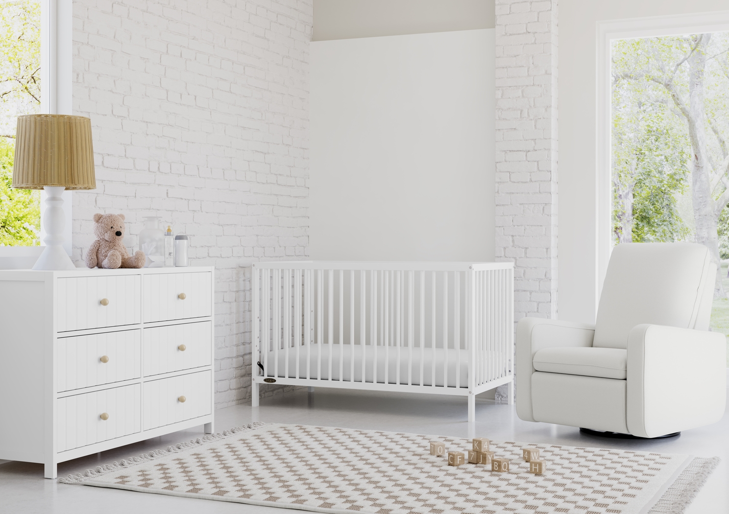 Nursery Elysiu Ivory Swivel Glider - Thumbnail - Image 2