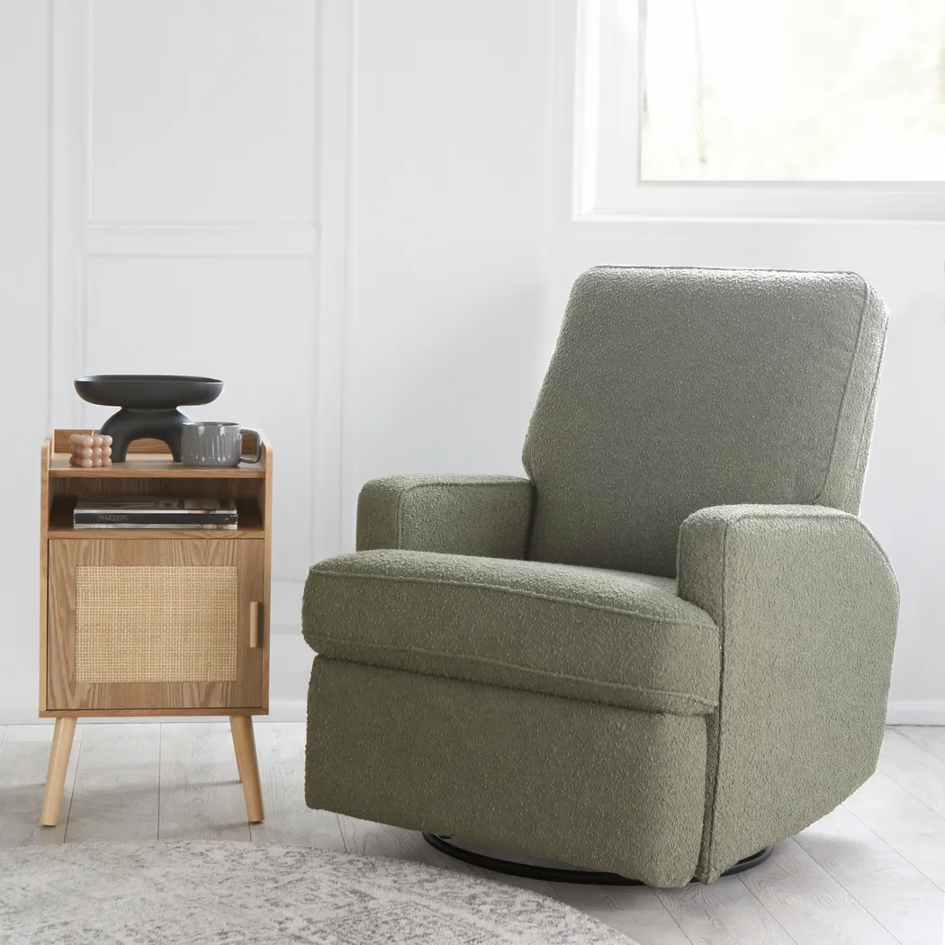 Nursery Esnyx Green Swivel Recliner - Thumbnail - Image 2