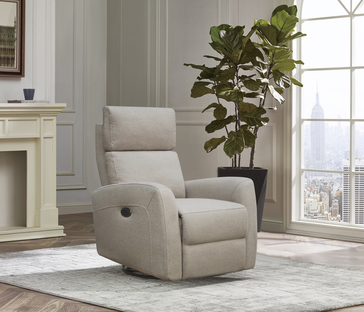 Nursery Kesden Sandstone Triple Power Swivel Glider Recliner - Thumbnail - Image 4