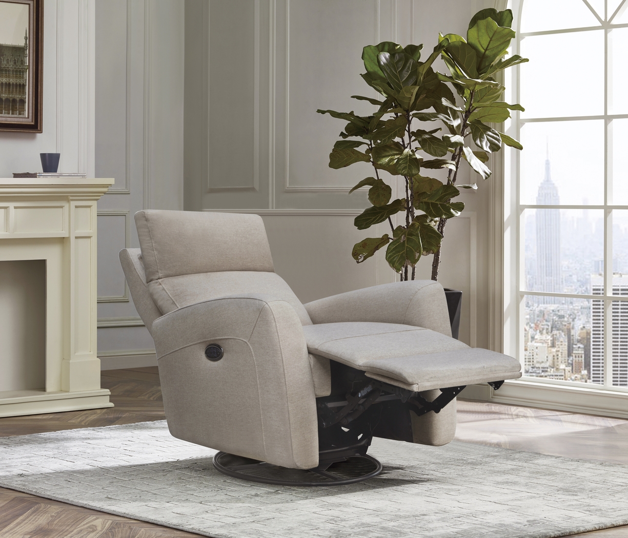Nursery Kesden Sandstone Triple Power Swivel Glider Recliner - Thumbnail - Image 5