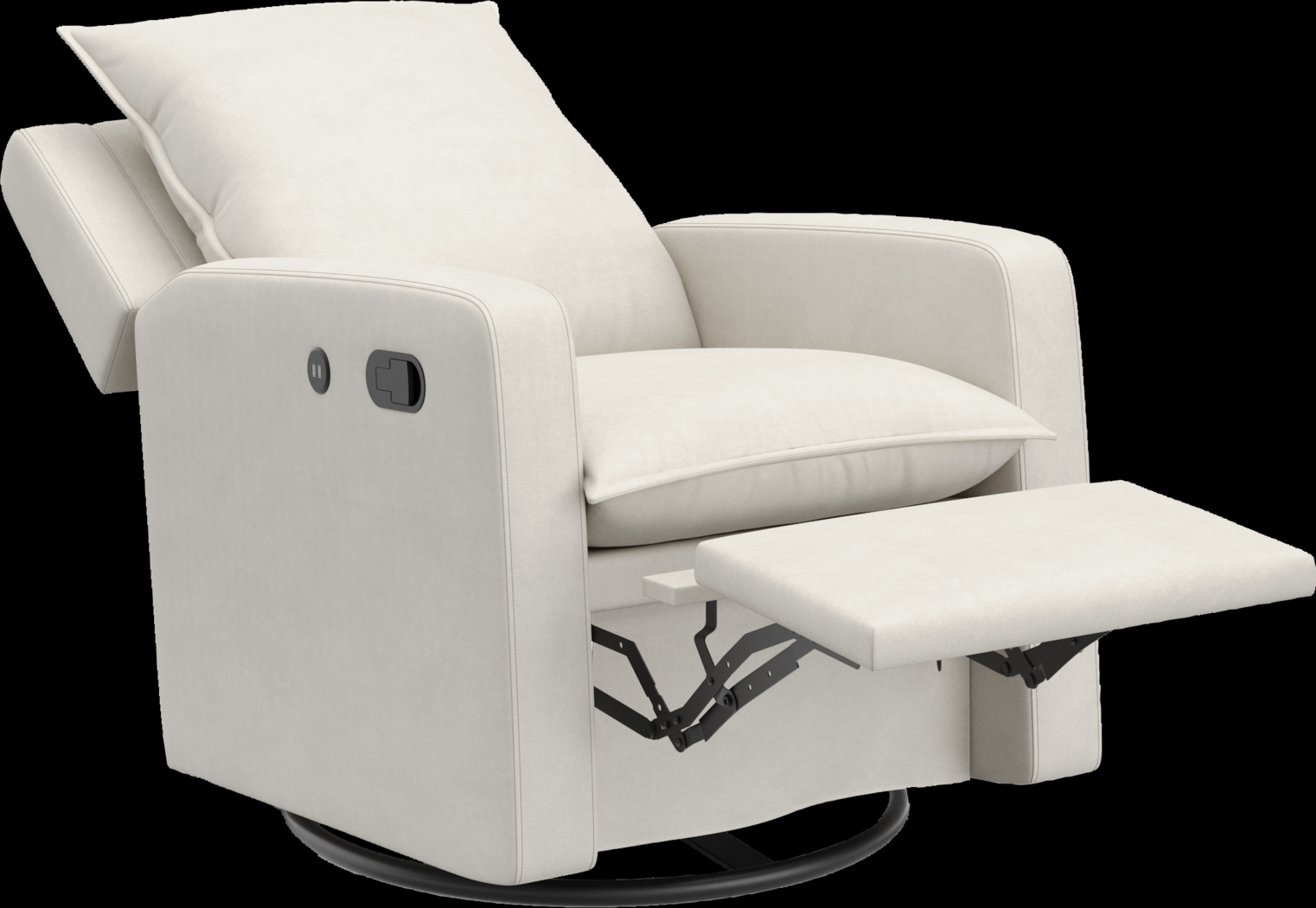 Nursery Kippar Ivory Swivel Glider Recliner - Thumbnail - Image 4