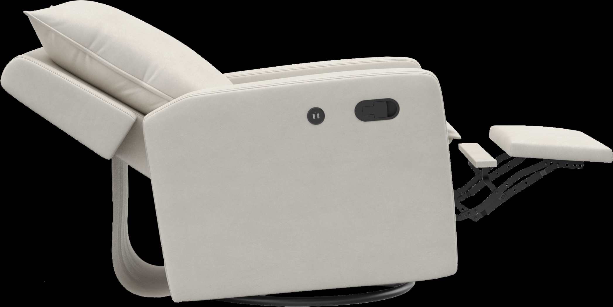 Nursery Kippar Ivory Swivel Glider Recliner - Thumbnail - Image 5