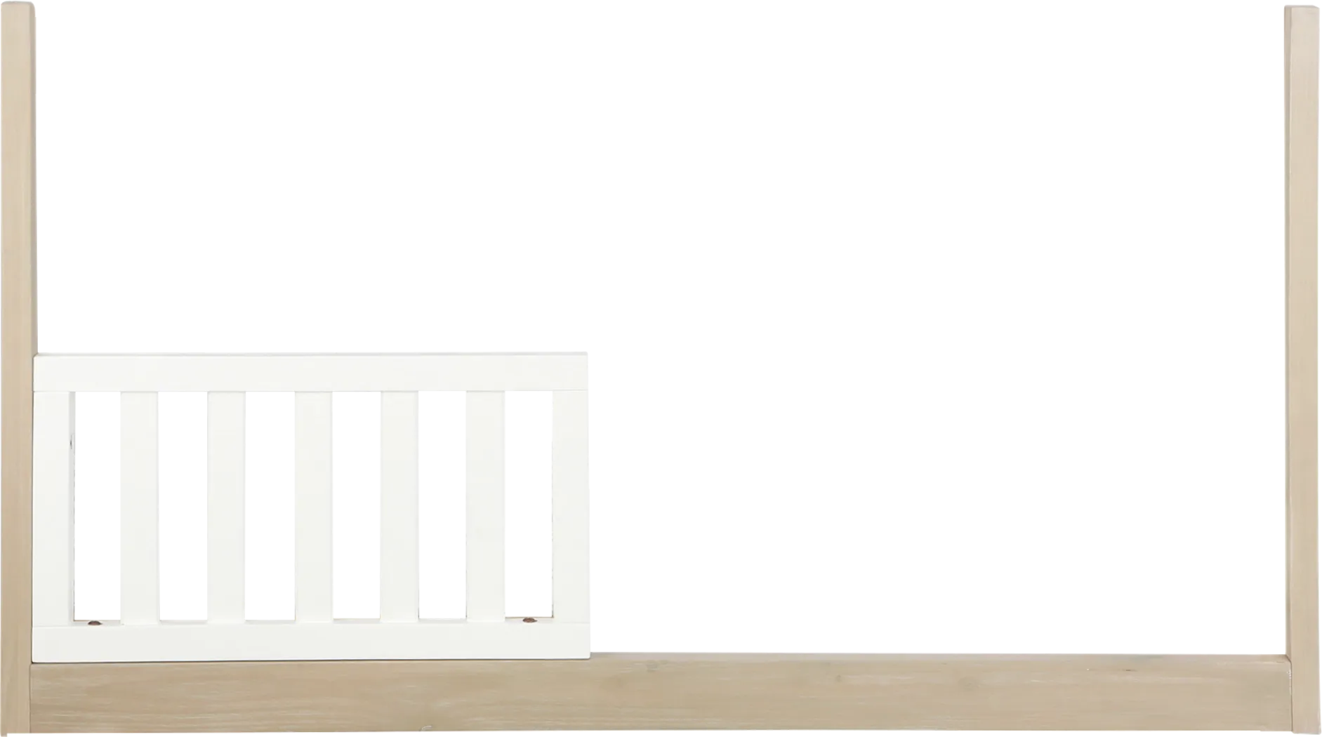 Nursery Kloe Beige White Toddler Rail - Thumbnail - Image 1