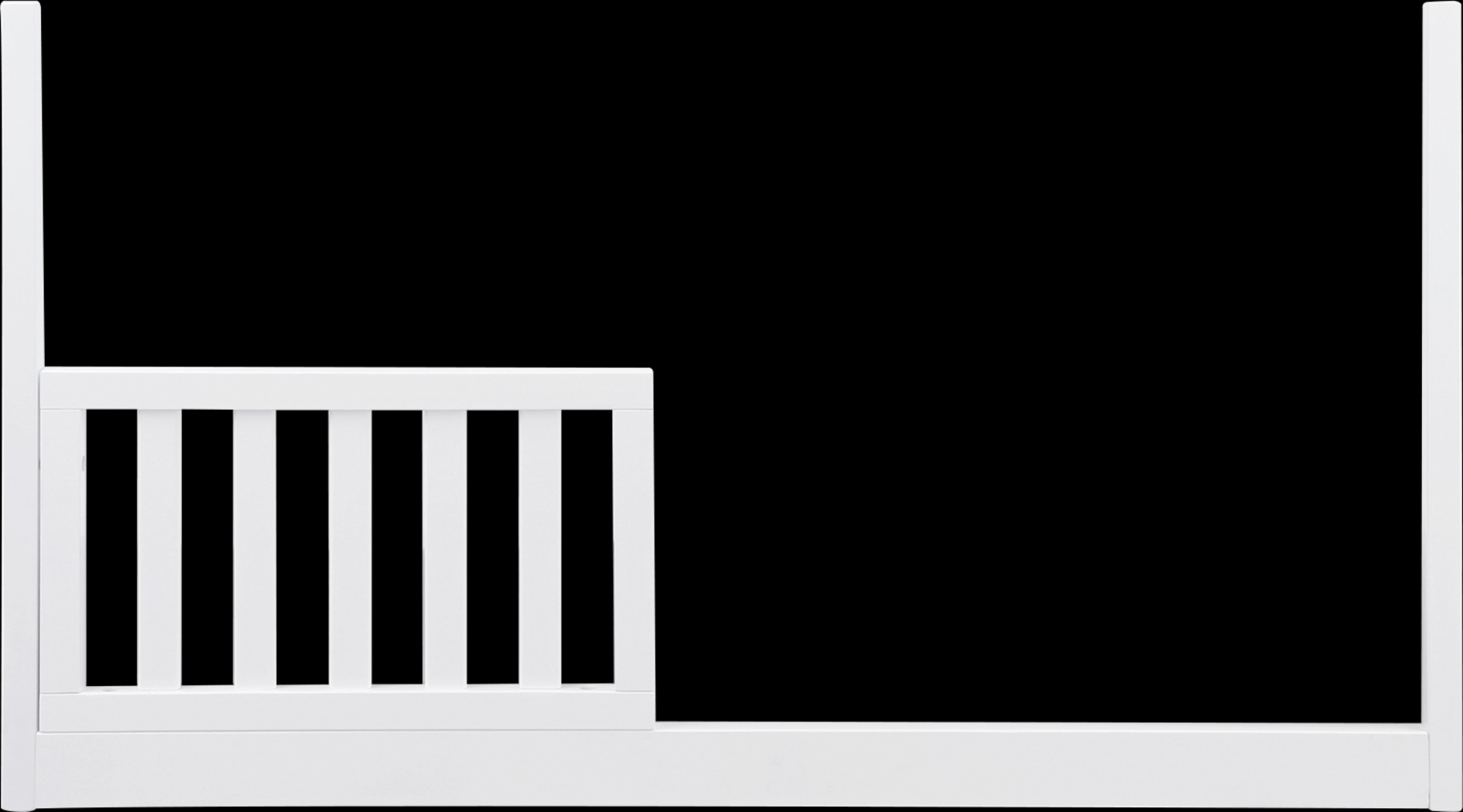 Nursery Kloe White Toddler Rail - Thumbnail - Image 1