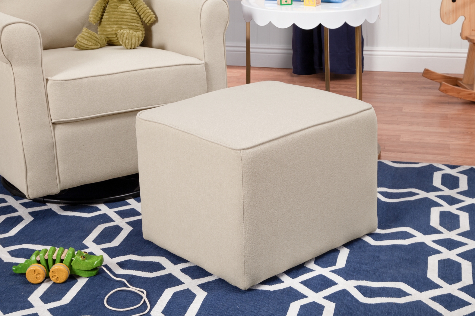 Nursery Paradise Park Beige Swivel Glider and Ottoman - Thumbnail - Image 2