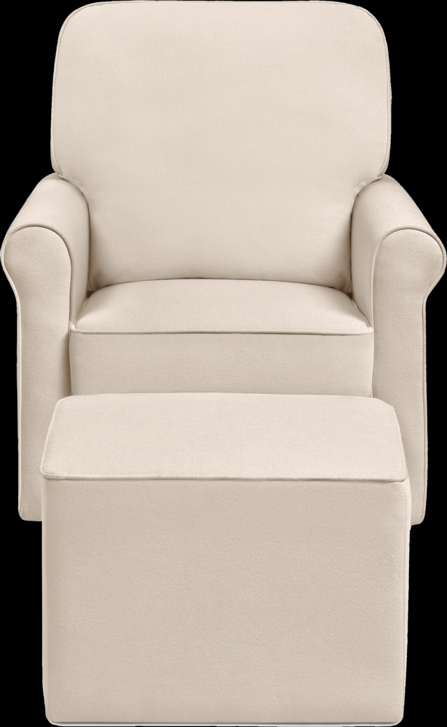 Nursery Paradise Park Beige Swivel Glider and Ottoman - Thumbnail - Image 4