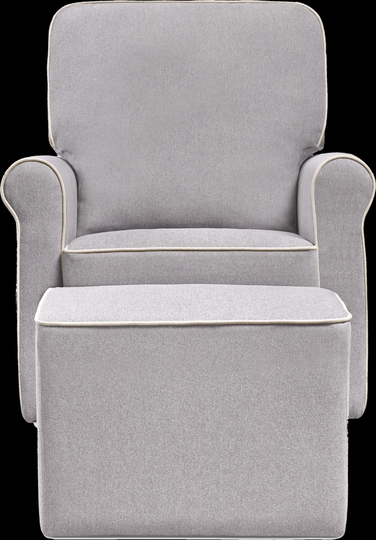 Nursery Paradise Park Gray Swivel Glider and Ottoman - Thumbnail - Image 3