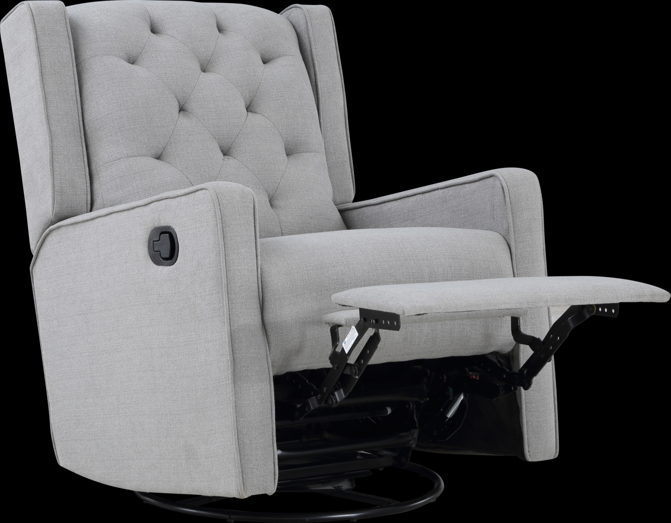 Nursery Sheadon Dark Gray Swivel Glider Recliner - Thumbnail - Image 3