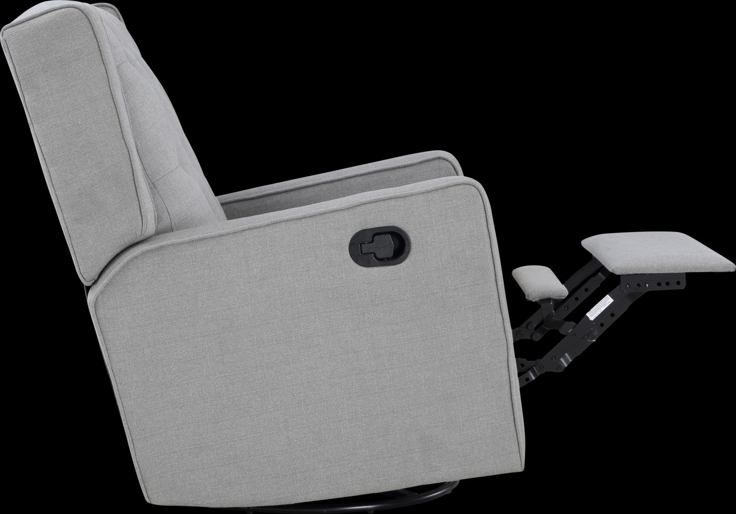 Nursery Sheadon Dark Gray Swivel Glider Recliner - Thumbnail - Image 5