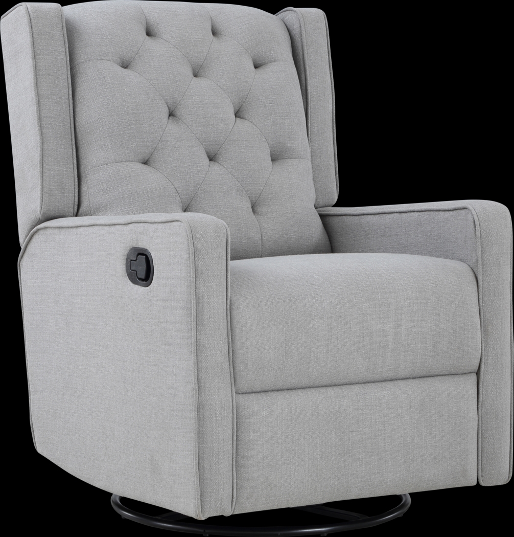 Nursery Sheadon Dark Gray Swivel Glider Recliner - Thumbnail - Image 1