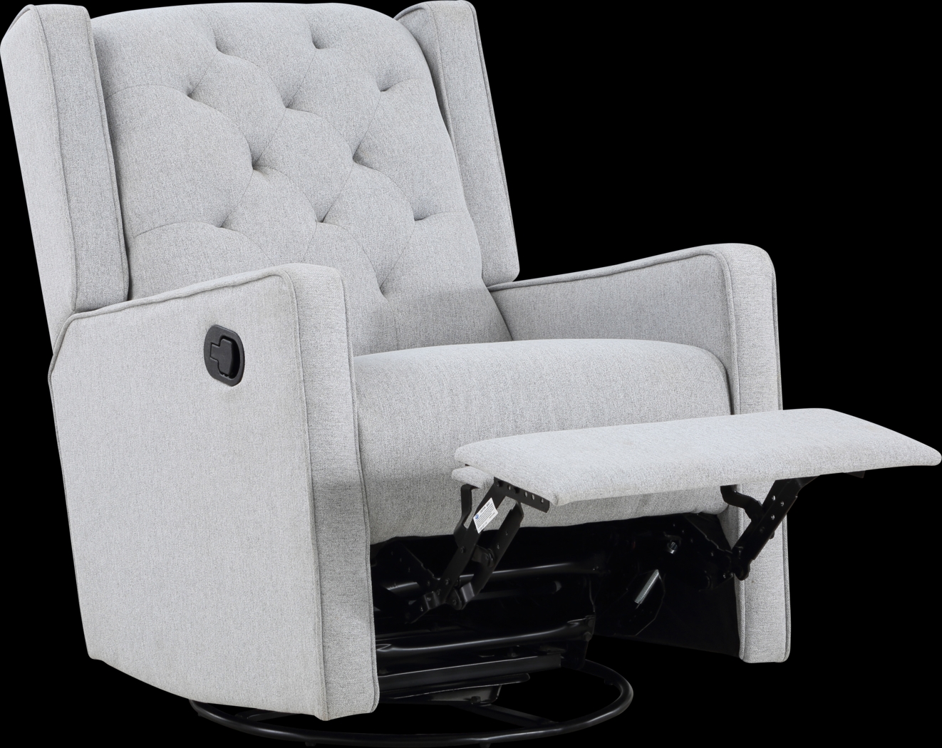 Nursery Sheadon Gray Swivel Glider Recliner - Thumbnail - Image 2