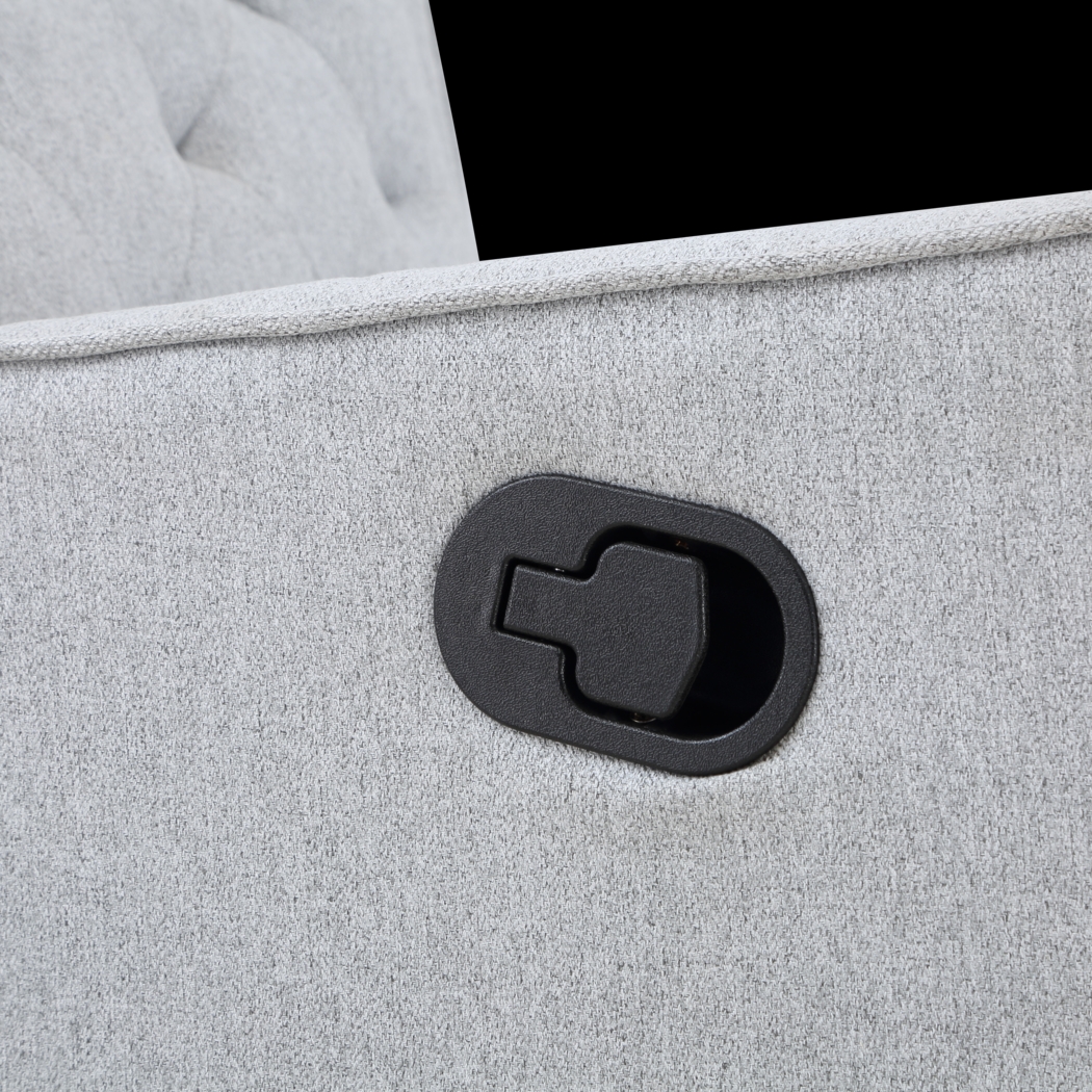 Nursery Sheadon Gray Swivel Glider Recliner - Thumbnail - Image 7