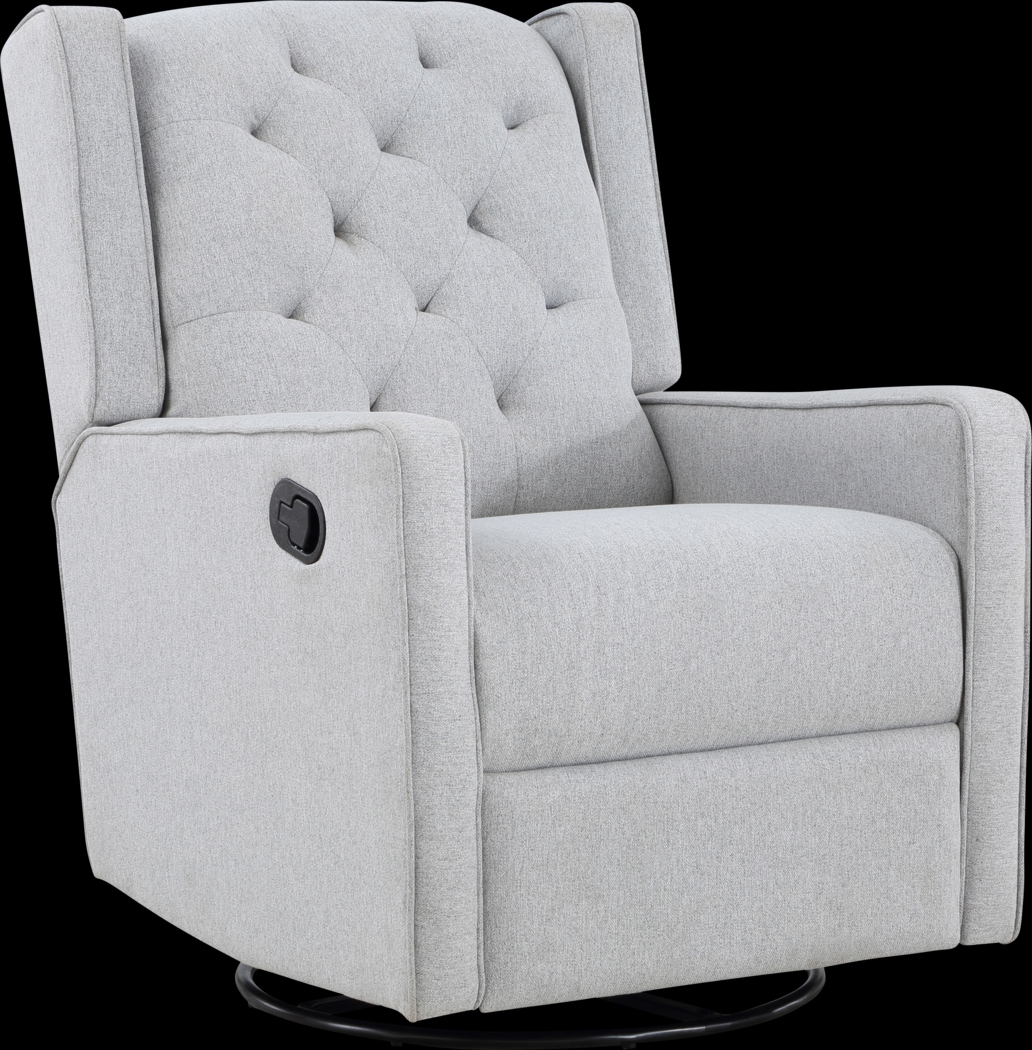 Nursery Sheadon Gray Swivel Glider Recliner - Thumbnail - Image 1