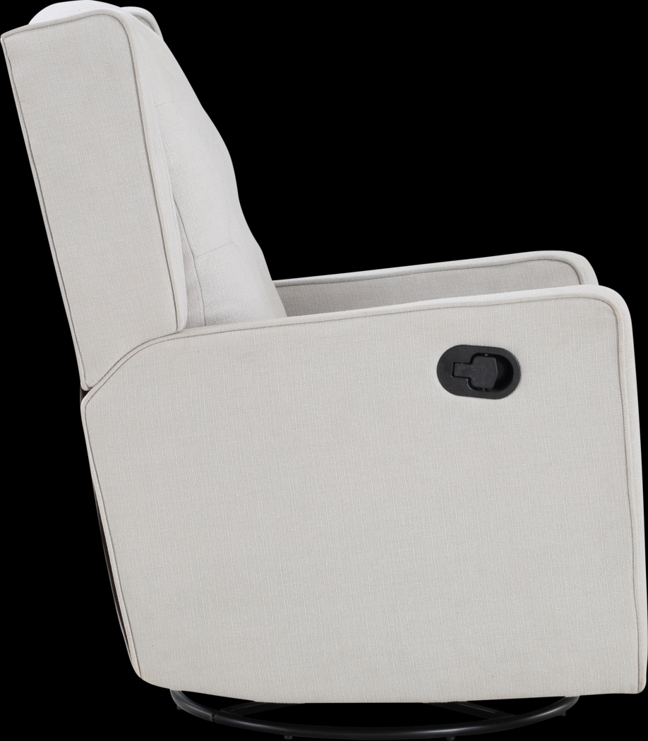 Nursery Sheadon Light Gray Swivel Glider Recliner - Thumbnail - Image 5