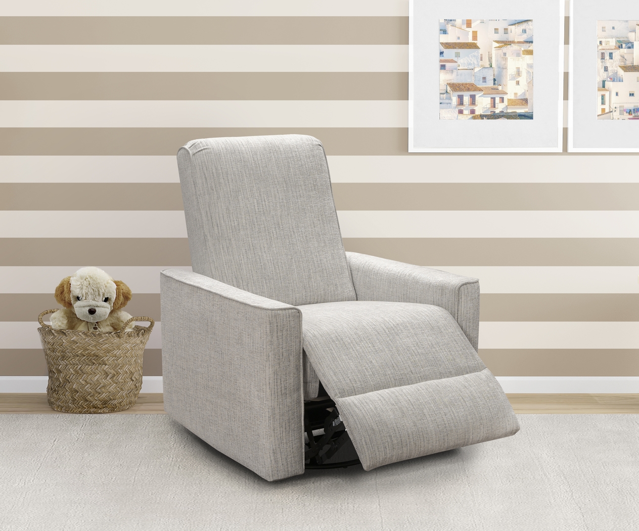 Nursery Sleepy Song Ash Swivel Rocker Recliner - Thumbnail - Image 5