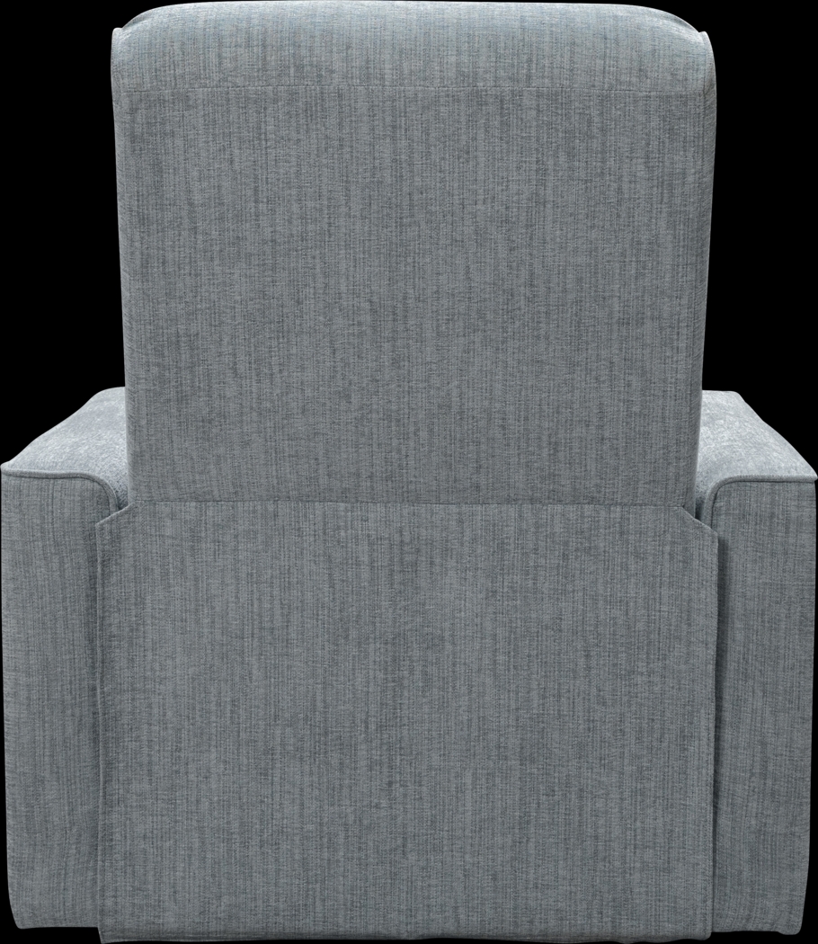 Nursery Sleepy Song Teal Swivel Rocker Recliner - Thumbnail - Image 3