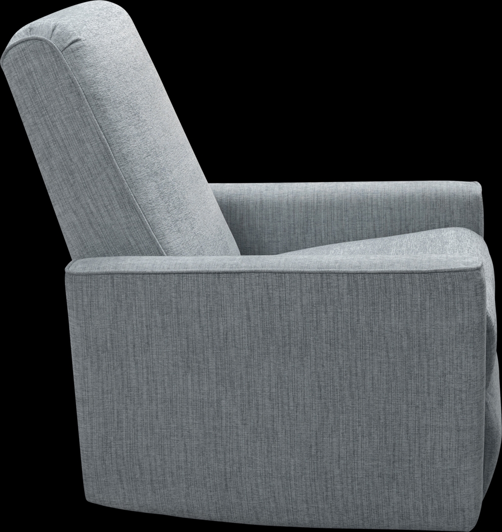 Nursery Sleepy Song Teal Swivel Rocker Recliner - Thumbnail - Image 4