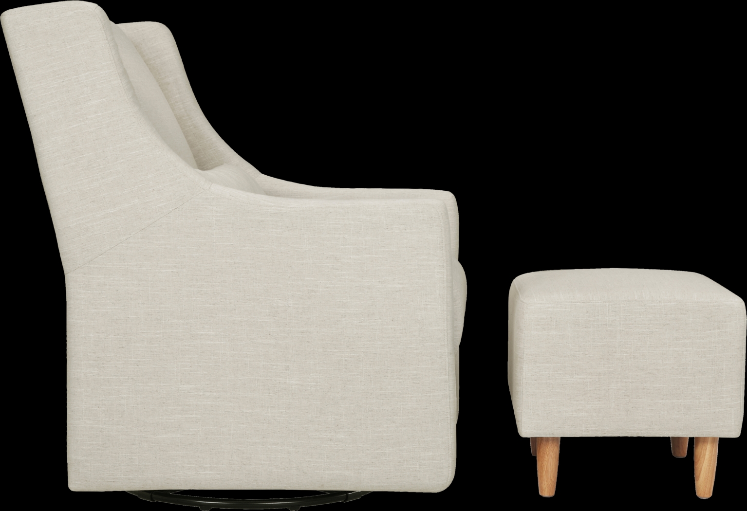 Nursery Sotto Serenade White Swivel Glider and Ottoman - Thumbnail - Image 3