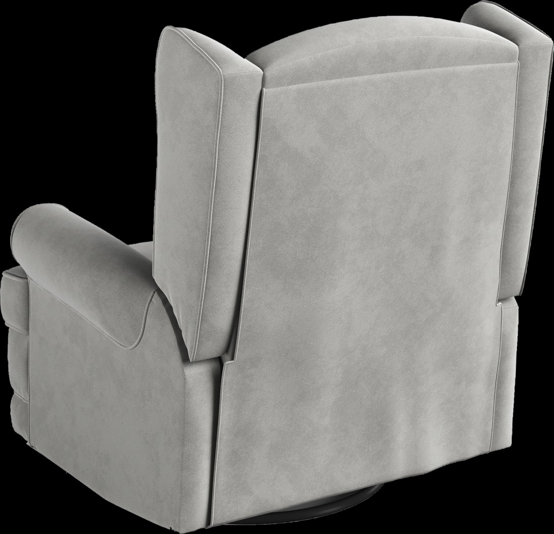 Nursery Taylan Gray Swivel Glider Recliner - Thumbnail - Image 5
