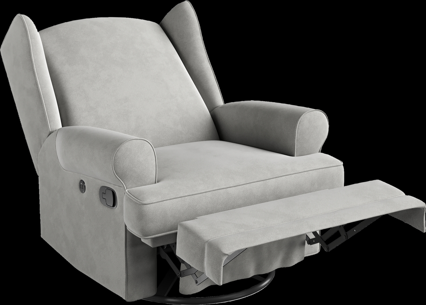 Nursery Taylan Gray Swivel Glider Recliner - Thumbnail - Image 6