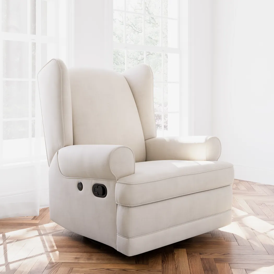 Nursery Taylan Ivory Swivel Glider Recliner - Thumbnail - Image 2