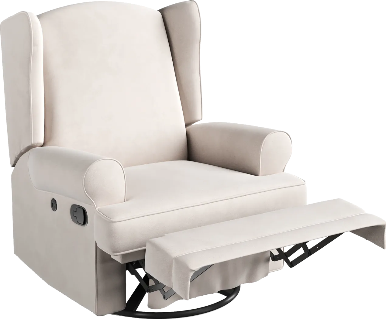 Nursery Taylan Ivory Swivel Glider Recliner - Thumbnail - Image 4