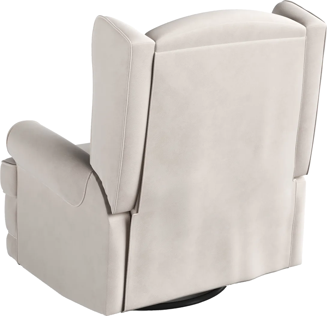 Nursery Taylan Ivory Swivel Glider Recliner - Thumbnail - Image 5