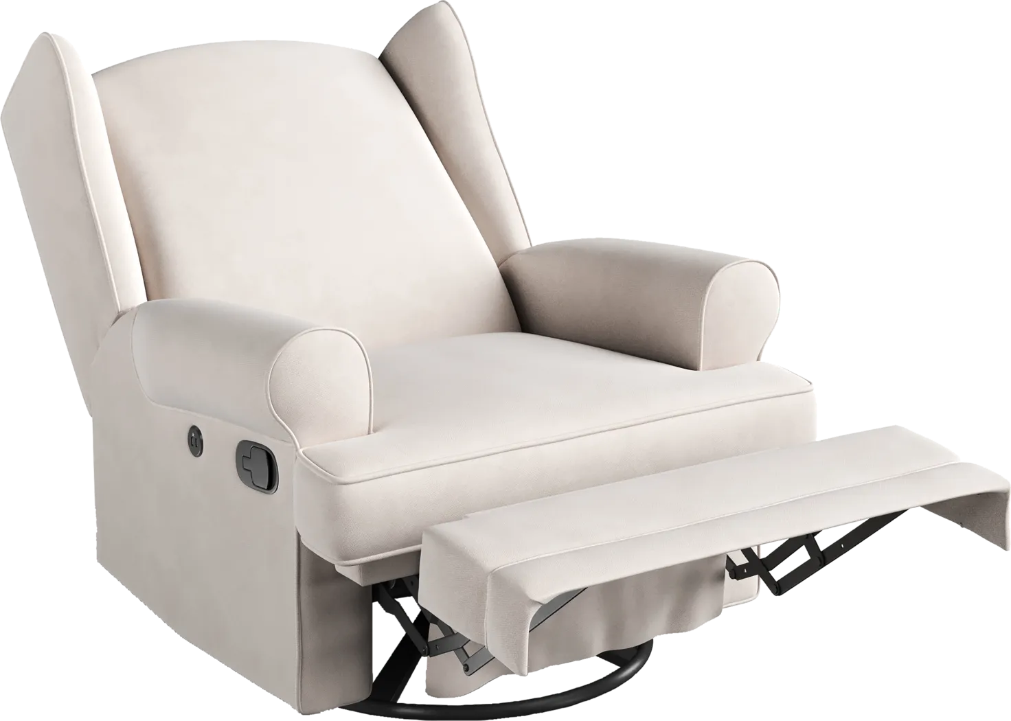 Nursery Taylan Ivory Swivel Glider Recliner - Thumbnail - Image 6