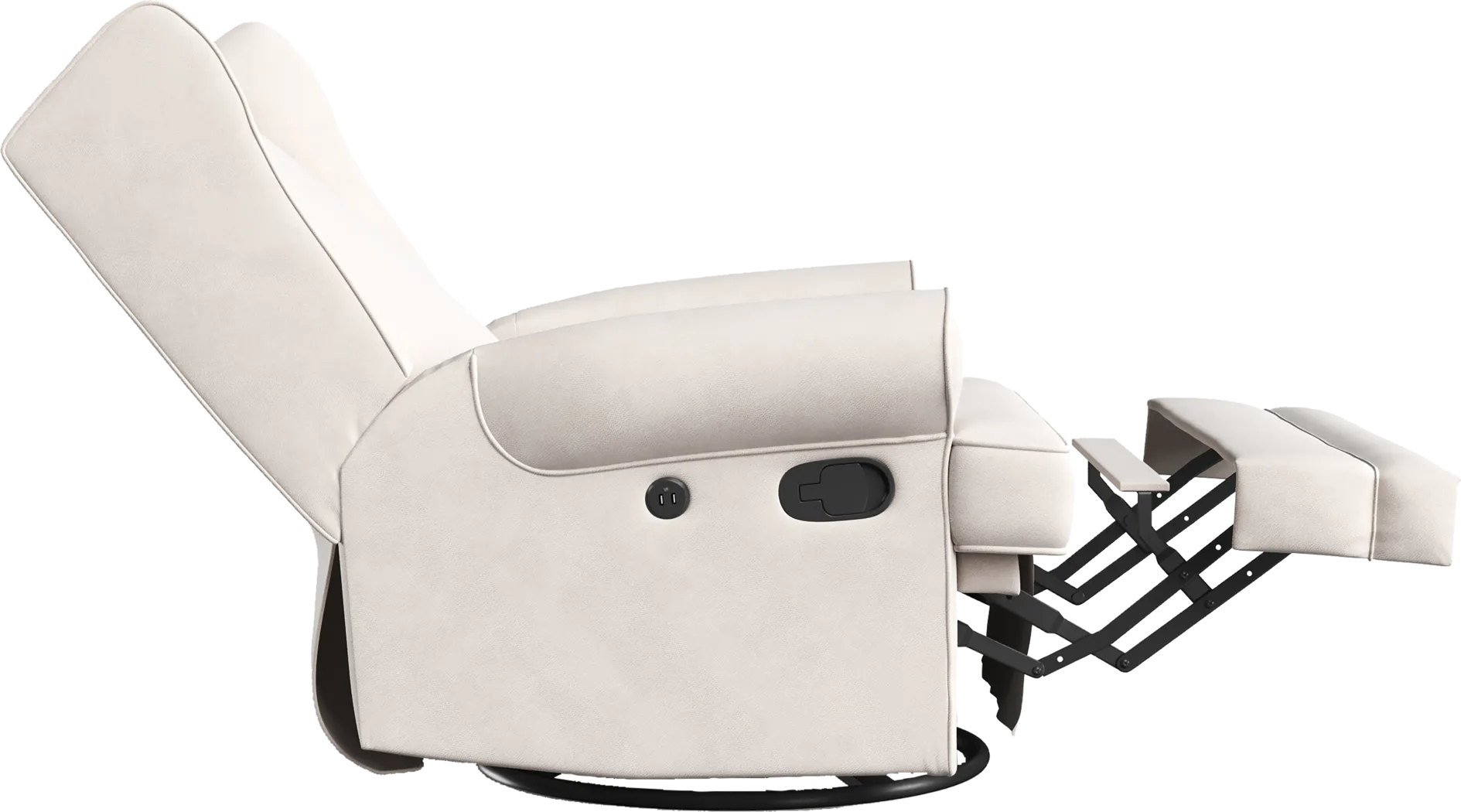 Nursery Taylan Ivory Swivel Glider Recliner - Thumbnail - Image 7