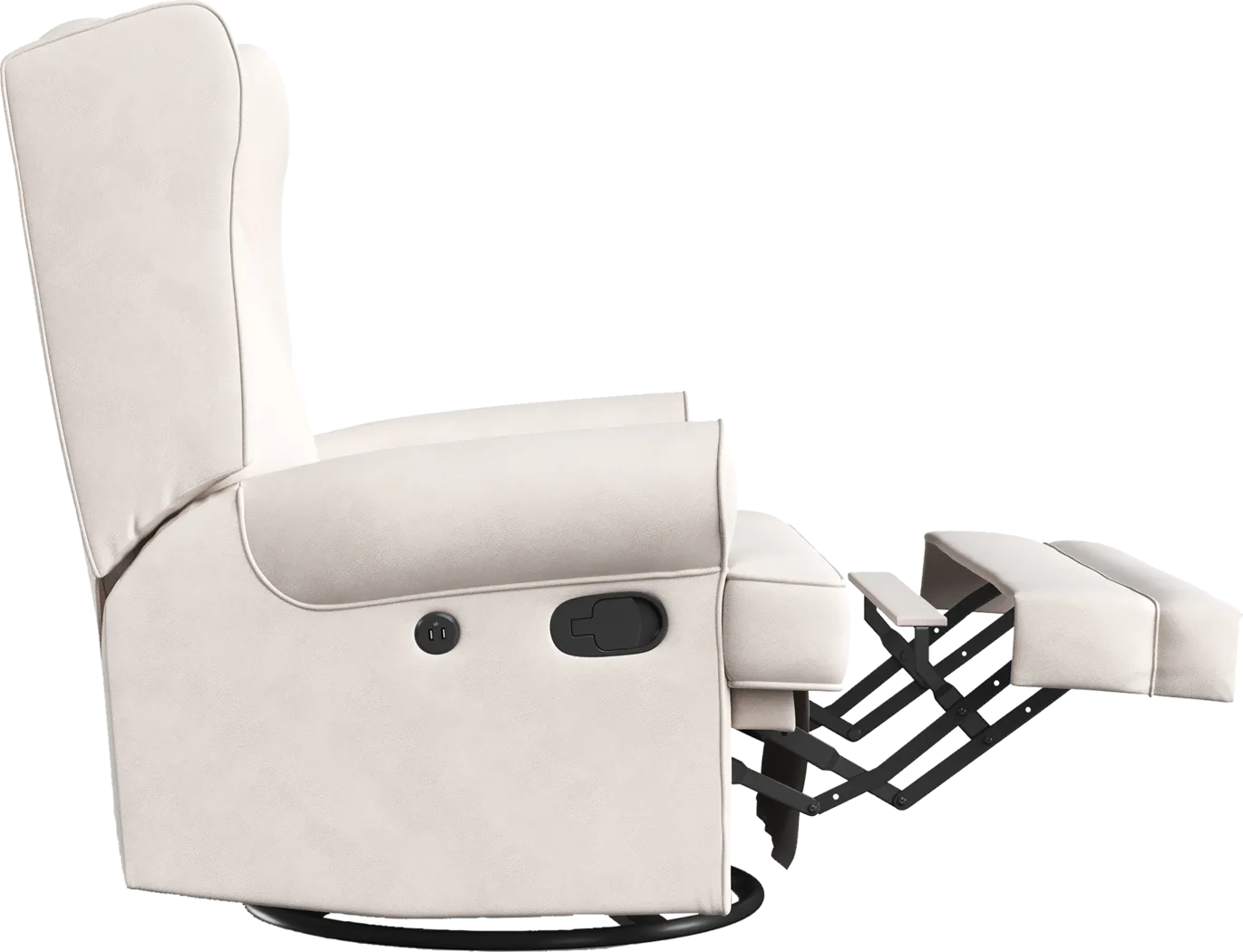 Nursery Taylan Ivory Swivel Glider Recliner - Thumbnail - Image 8