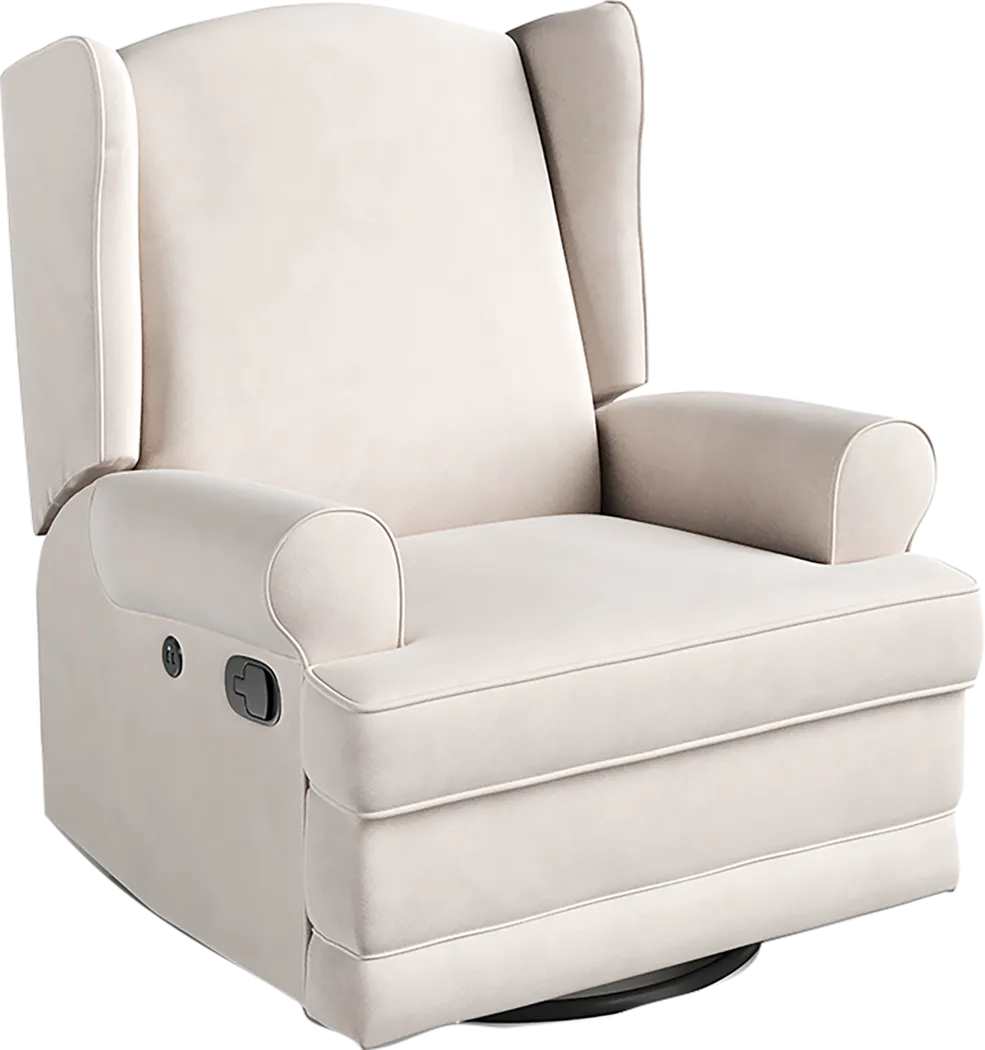 Nursery Taylan Ivory Swivel Glider Recliner - Thumbnail - Image 1