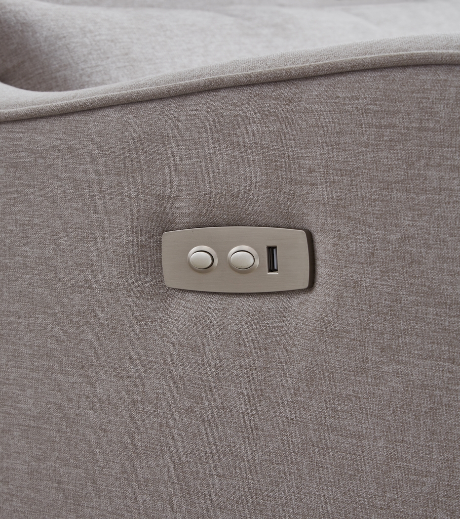 Nursery Tiernan Pewter Power Swivel Glider Recliner - Thumbnail - Image 4