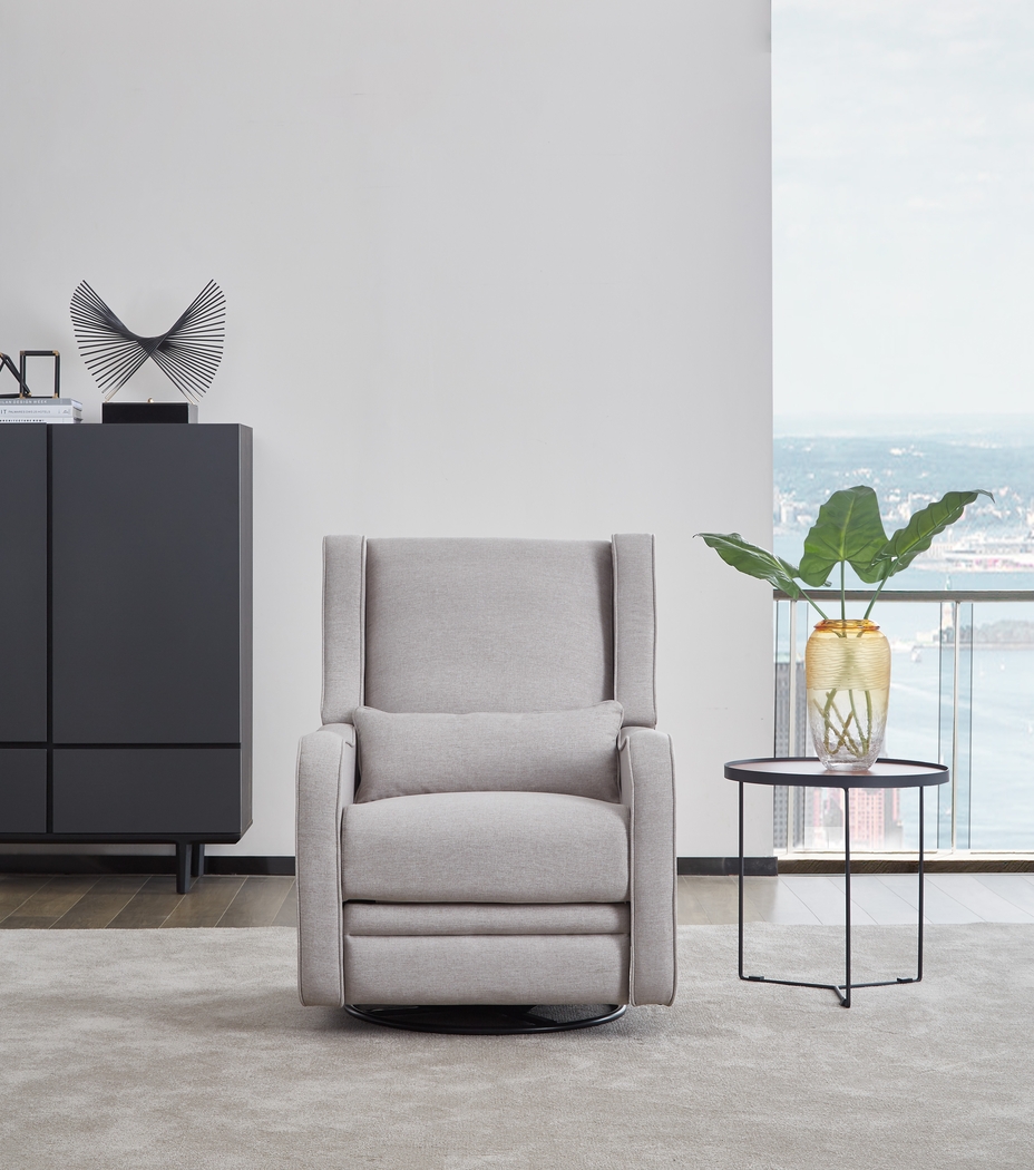 Nursery Tiernan Pewter Power Swivel Glider Recliner - Thumbnail - Image 5