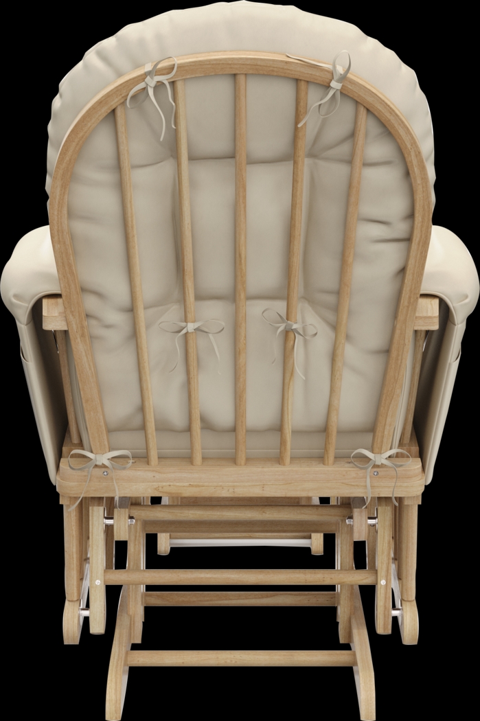 Nursery Vaibia Beige/Natural Glider & Ottoman - Thumbnail - Image 4