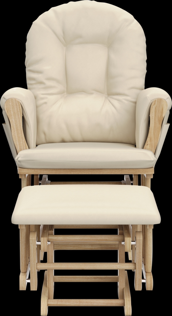 Nursery Vaibia Beige/Natural Glider & Ottoman - Thumbnail - Image 5