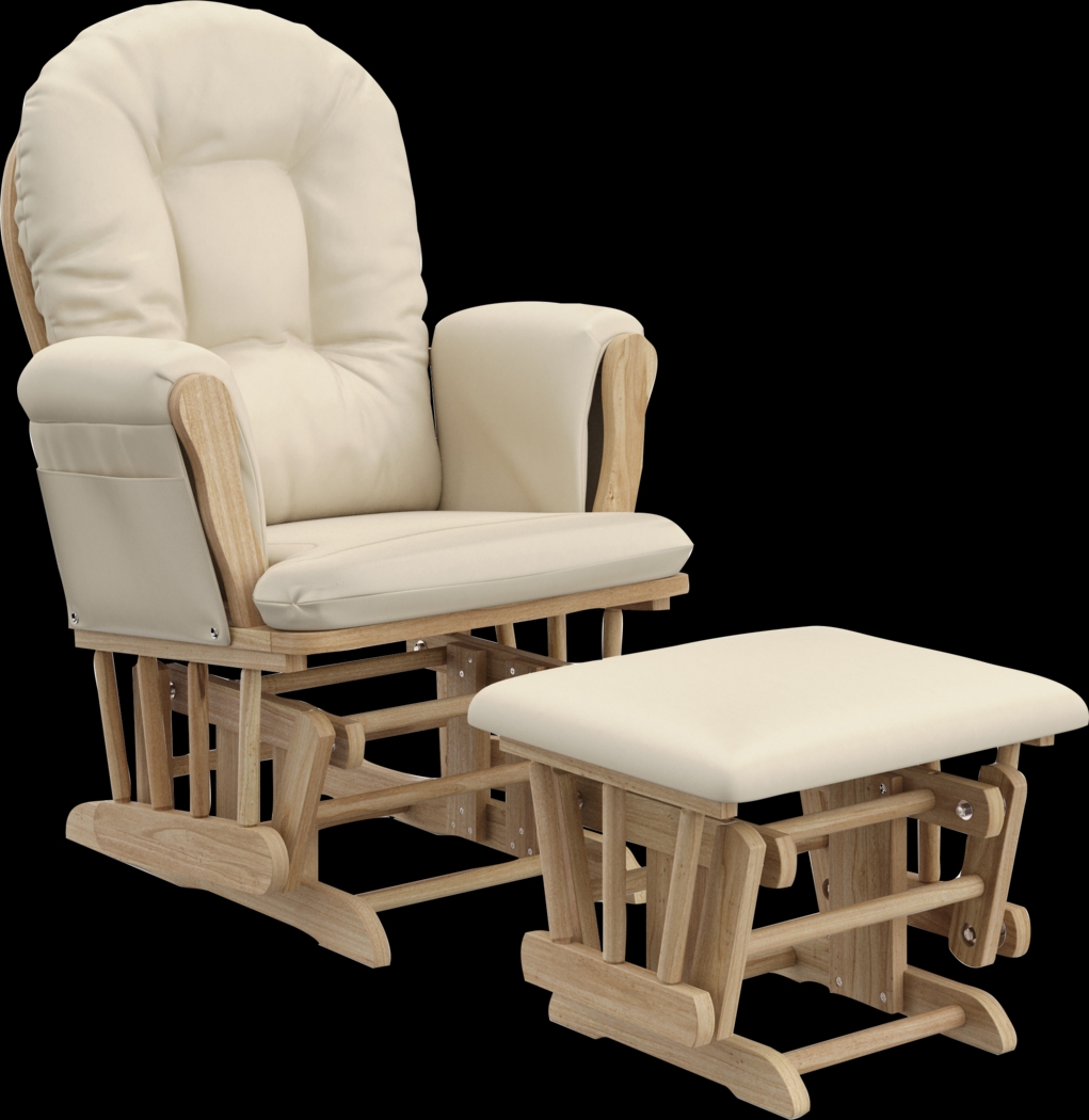 Nursery Vaibia Beige/Natural Glider & Ottoman - Thumbnail - Image 1