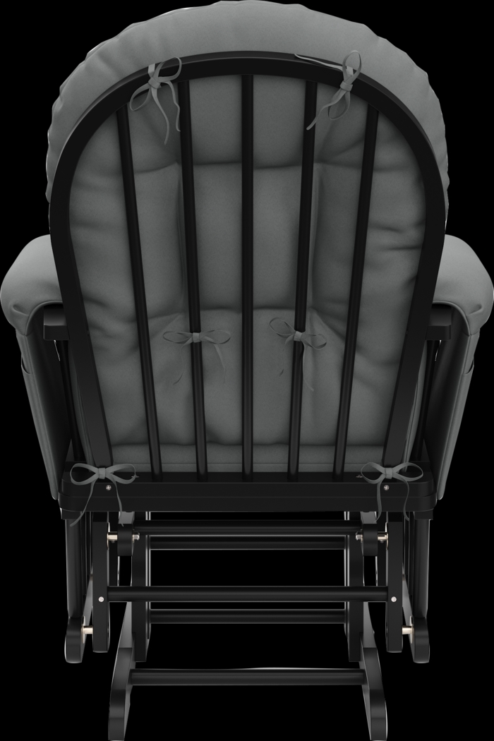Nursery Vaibia Gray/Black Glider & Ottoman - Thumbnail - Image 3