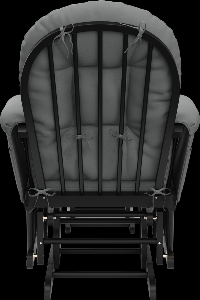 Nursery Vaibia Gray/Black Glider & Ottoman - Thumbnail - Image 6