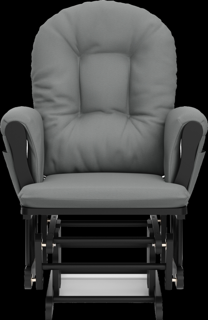 Nursery Vaibia Gray/Black Glider & Ottoman - Thumbnail - Image 7
