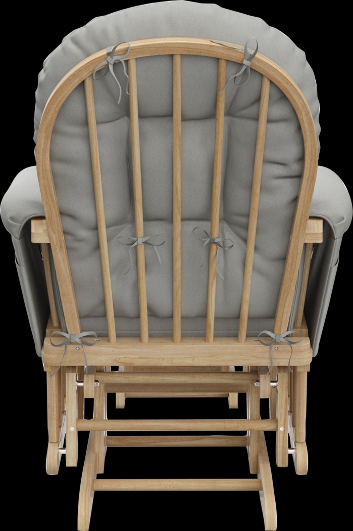 Nursery Vaibia Gray/Natural Glider & Ottoman - Thumbnail - Image 5