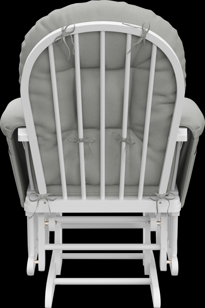 Nursery Vaibia Gray/White Glider & Ottoman - Thumbnail - Image 3