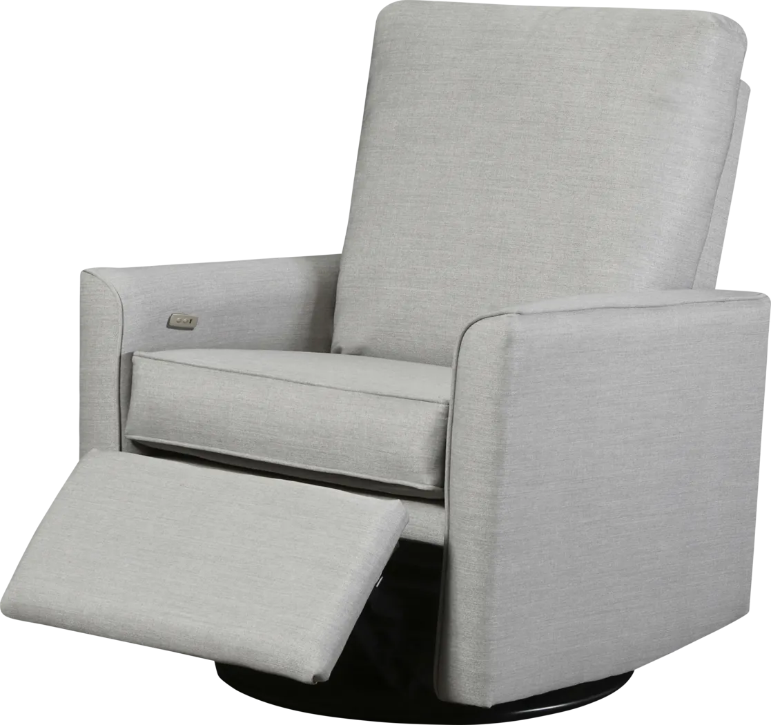 Nursery Winddon Gray Power Swivel Recliner - Thumbnail - Image 2