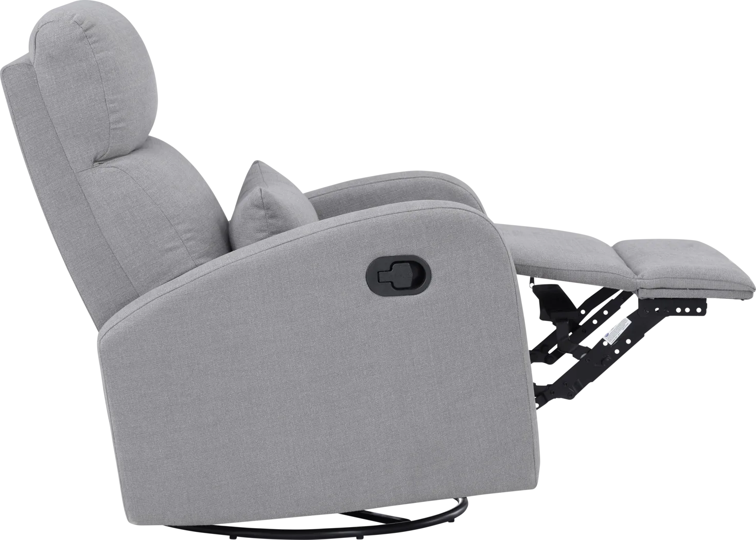 Nursery Winora Gray Swivel Glider Recliner - Thumbnail - Image 3