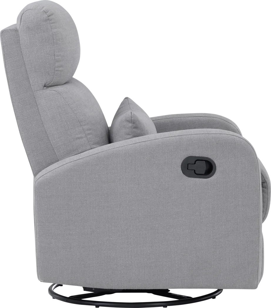 Nursery Winora Gray Swivel Glider Recliner - Thumbnail - Image 4